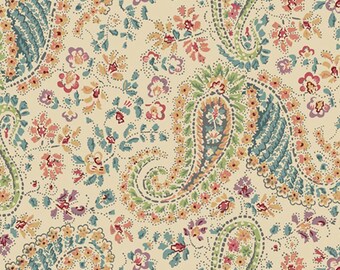 Rambling Rose - Boho Soul Buttercream di Andover Fabrics