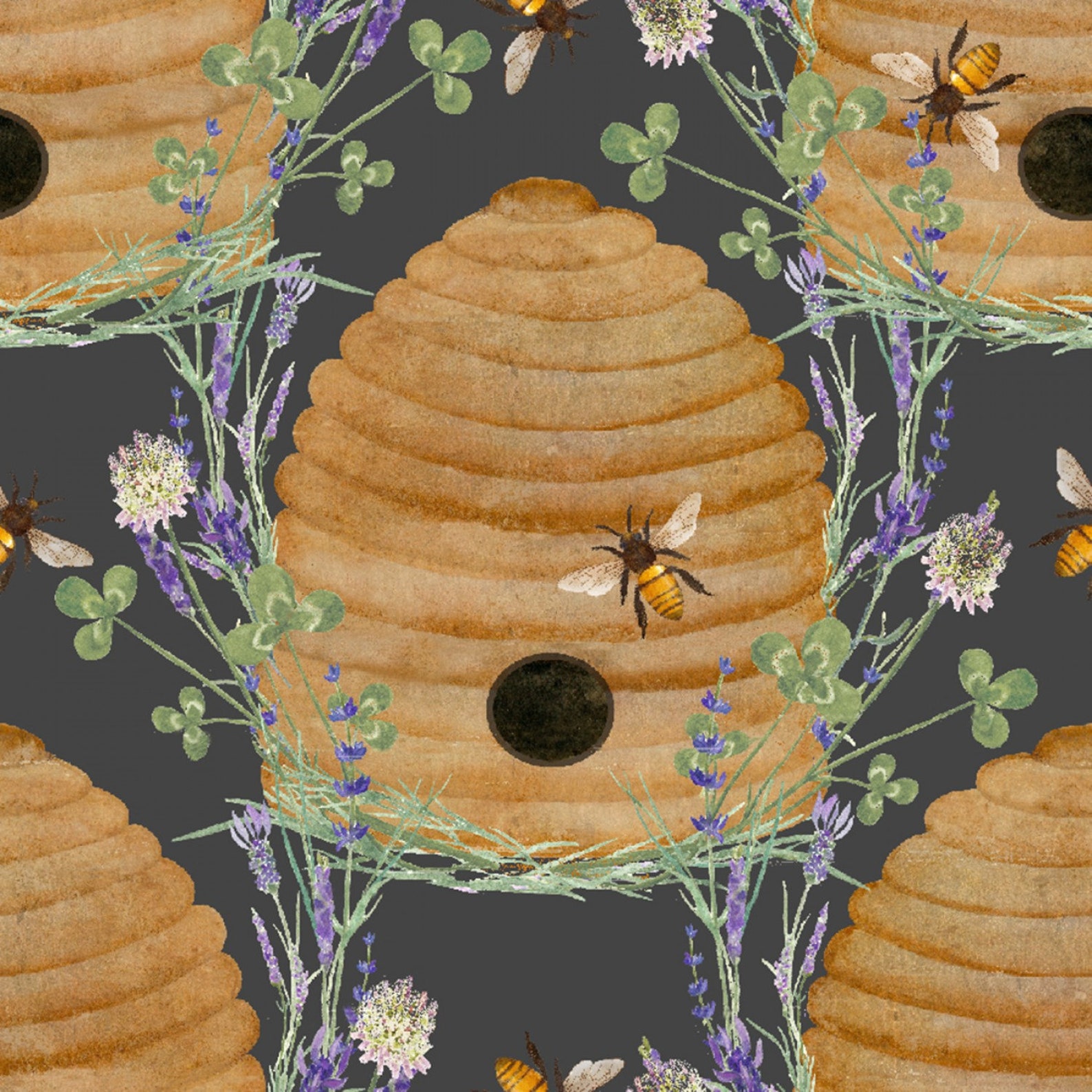 Locally Grown - Bee Hives by Beth Albert From 3 Wishes Fabric - Etsy