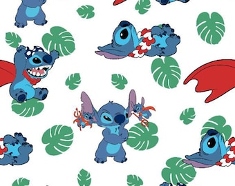 Lilo and Stitch - Stitch Action White from Springs Creative Fabric