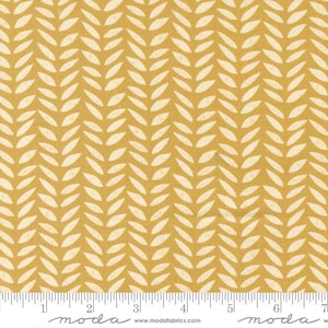 Flower Press - Stamped Leaves Golden 3305 31 from Moda Fabrics