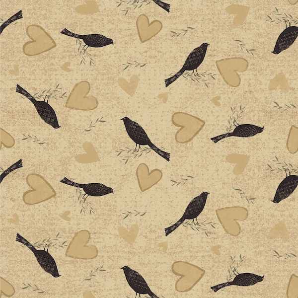 Sunny Days - Blackbirds Caramel by Danny Dipaolo from Clothworks Fabric