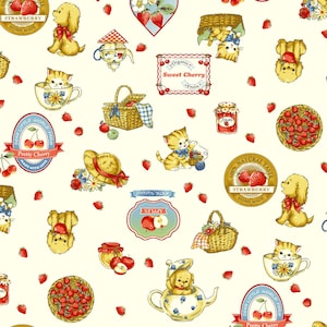 Margaret And Sophie 6 - Kittens Puppies Playing from Quilt Gate Fabric