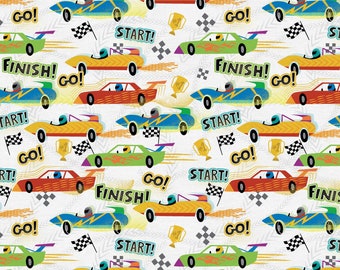 Working Wheels - Race Car de Arrolynn Weiderhold de Paintbrush Studio Fabrics