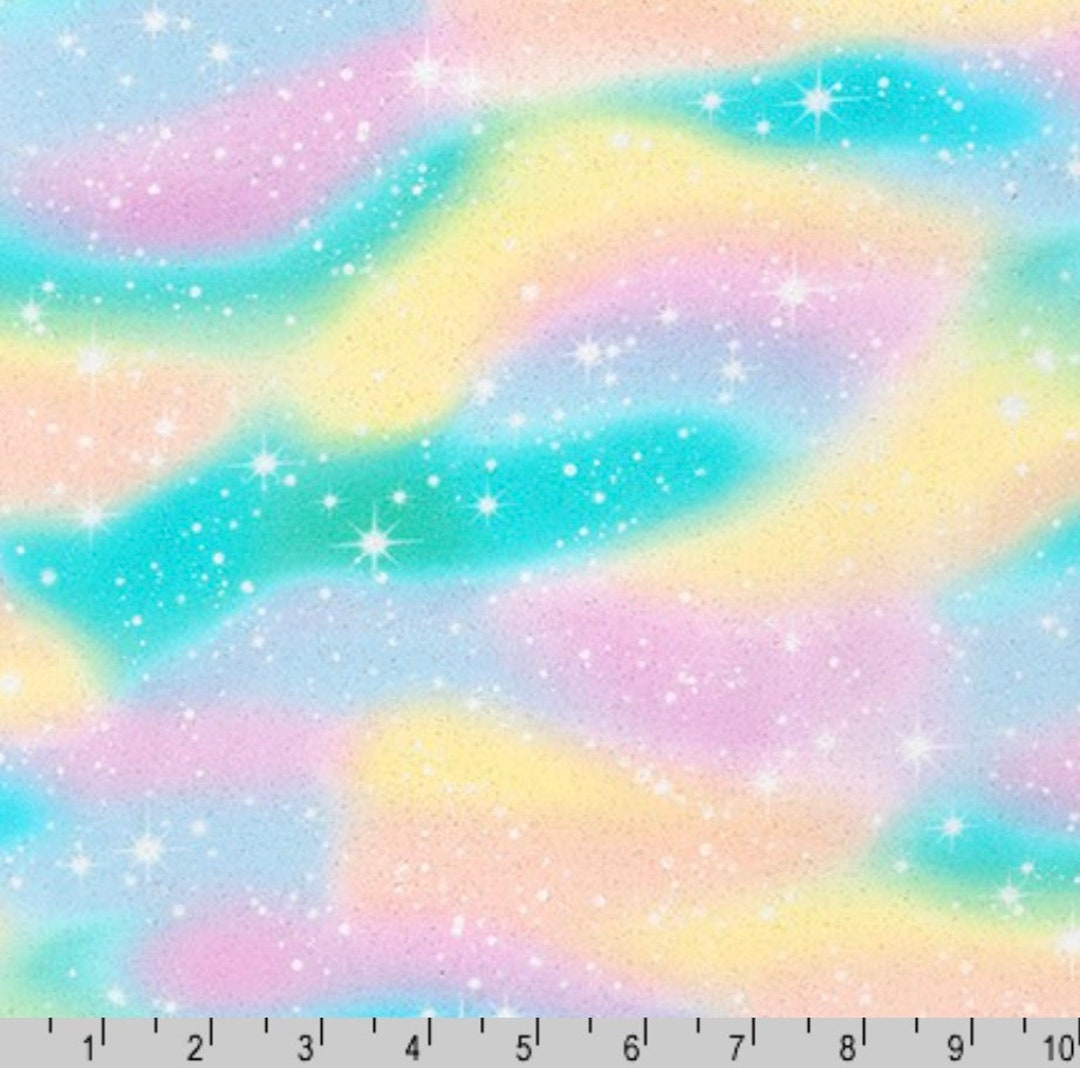 Enchanted Unicorns Swirls Stars Pastel From Robert Kaufman Etsy