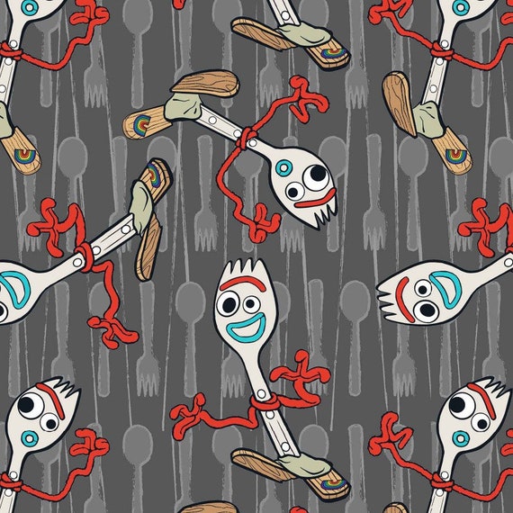 Toy Story 4 Forky Grey From Springs Creative Fabric 