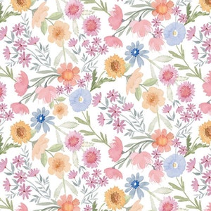And Sew It Goes - Spring Fling Floral White from Dear Stella Fabric