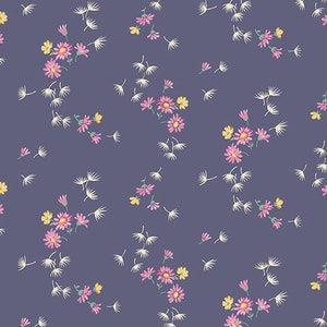 Avalon - Breeze Floral Purple Blue from Andover Fabrics