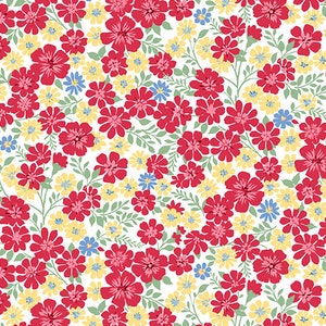 Strawberry Jam - Flowerful  Vines White from Andover Fabrics