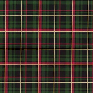 Christmas Cotton Glitter - Plaid Green Red from Fabric Traditions Fabric