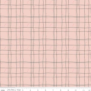 Mod Meow - Plaid Blush Pink from Riley Blake Fabric