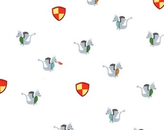 Good Knight - Magic Dragon Steel from Michael Miller Fabric