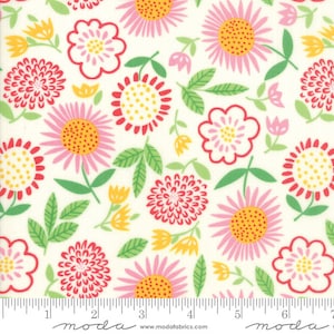 Best Friends Forever - Floral White by Stacy Iest Hsu from Moda Fabrics