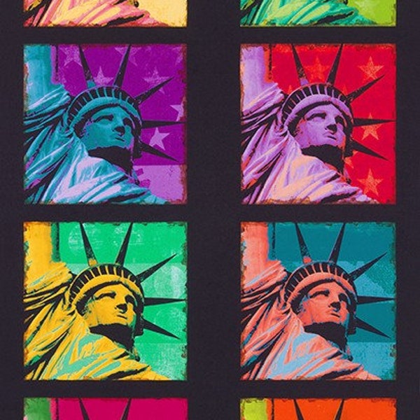 Patriots - Statue of Liberty Bright PANEL 24 Inches from Robert Kaufman Fabrics
