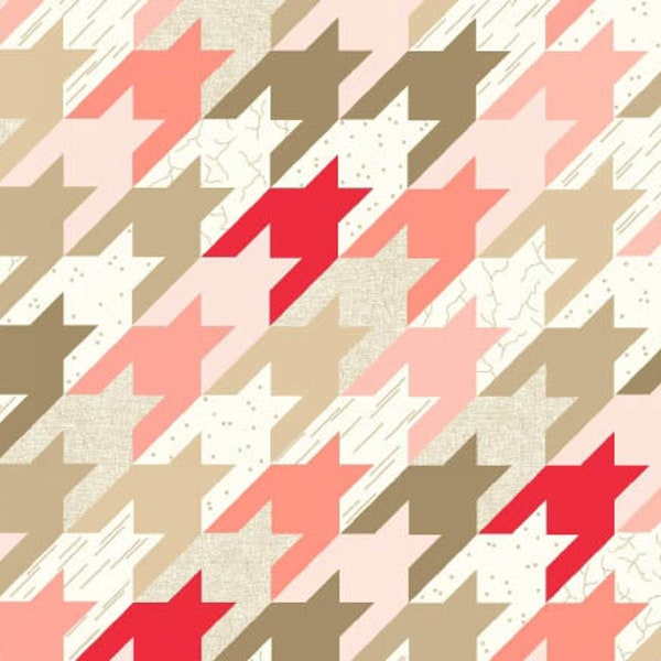 Modern Tyke Houndstooth Pink from Henry Glass