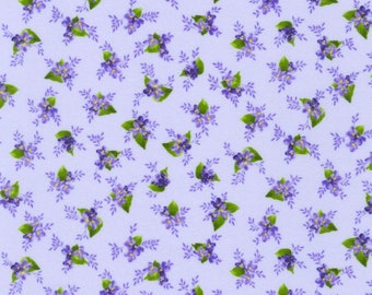 Flowerhouse FLANNEL - Floral Toss Lavender from Robert Kaufman Fabrics