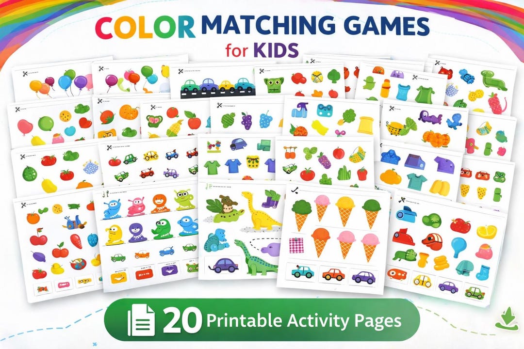 Color Matching Game Printable for Kids | Preschool Learning Colors ...
