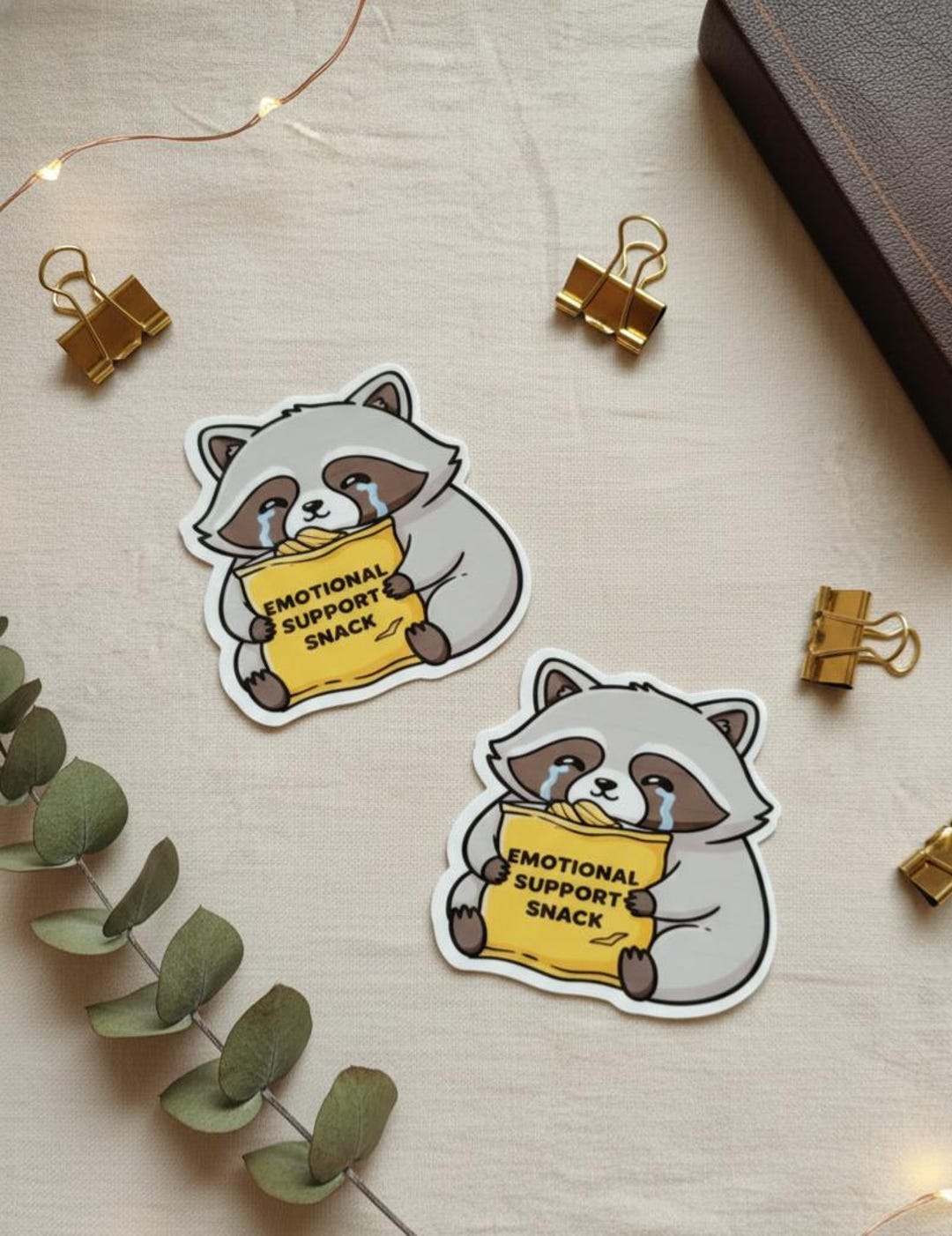 Supportive Racoon Crying Raccoon Sticker – Emotional Support Snack, Funny Animal Vinyl - Etsy
