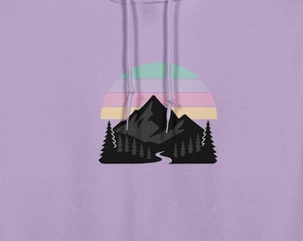 Pastel Mountain Sunset Hoodie