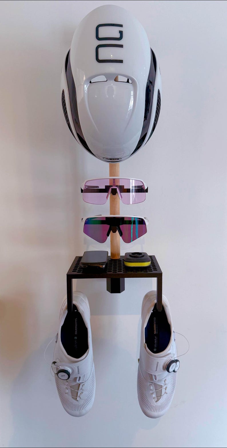 All-in-one Wall-mounted Bike Rack: Helmet, Shoe/glasses Holder ...