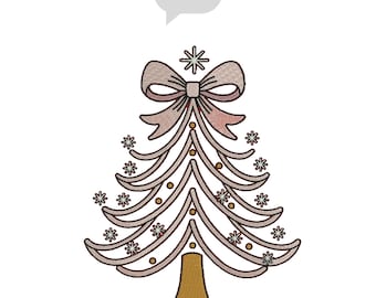 Frohe Weihnachten Baum Stickdatei, Weihnachtsbaum Stickdatei, Frohe Weihnachten Baum Stickdatei, Maschinenstickerei PES, Instant Download