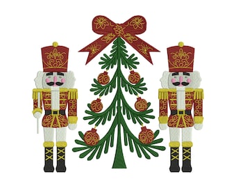 Nutcracker Embroidery Design, Christmas Embroidery Design, Festive Christmas Decoration Stitch File, Embroidery File, instant download