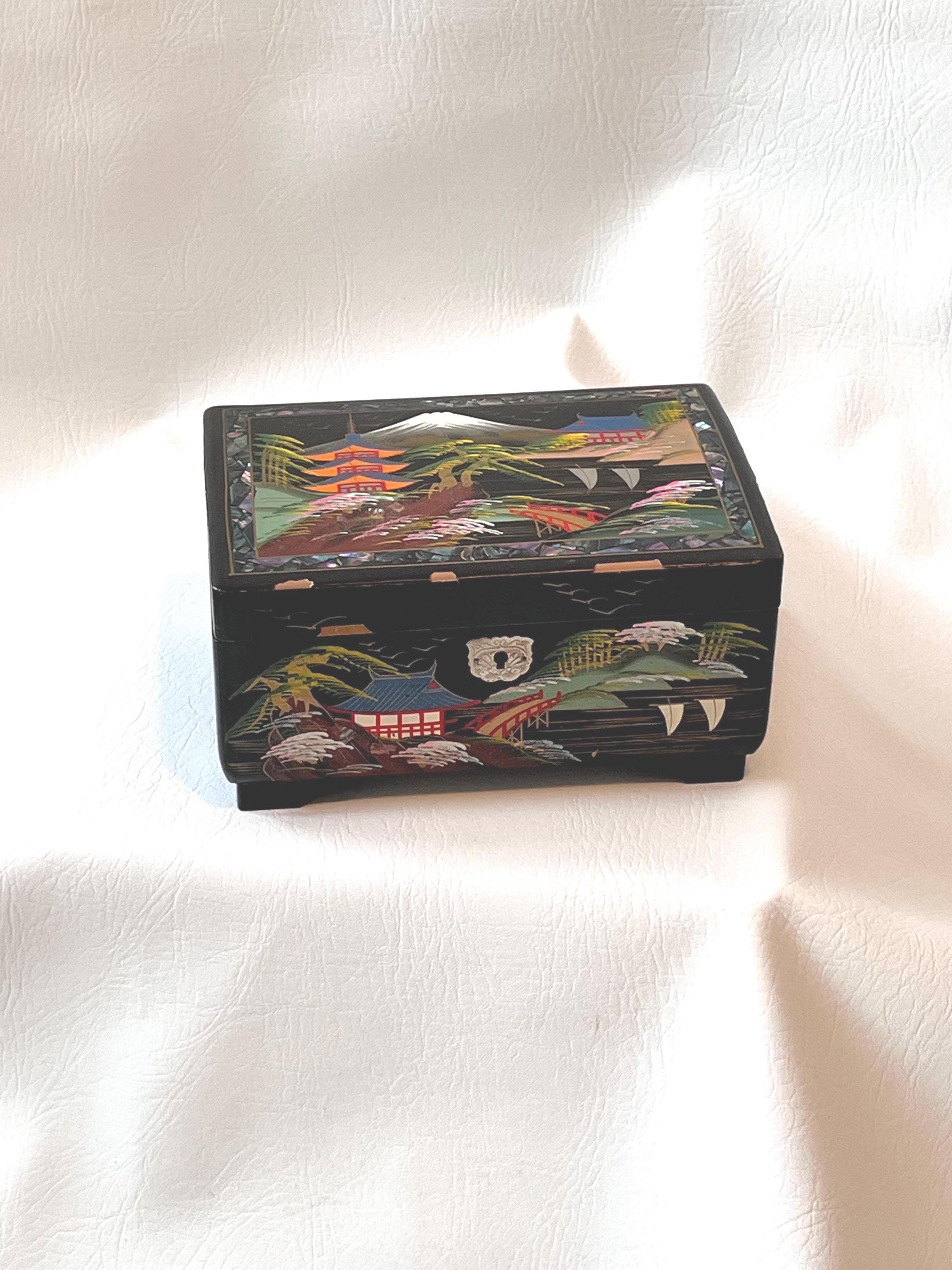 Vintage 1940s Japanese Lacquer Music Jewelry Box - Etsy