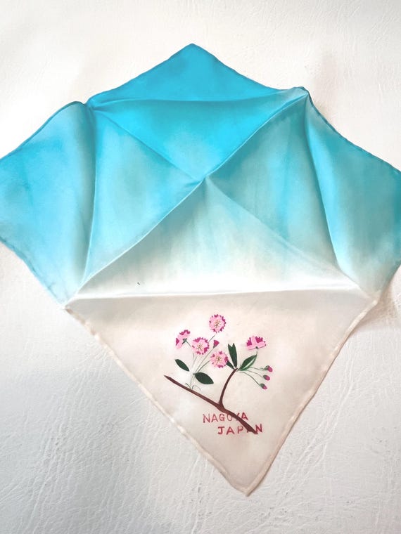 Vintage 1940s-50s Japanese Souvenir Handkerchief … - image 7