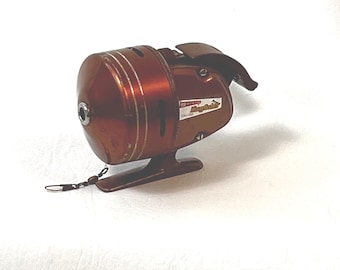 Vintage Kingfisher GK-32 Spincast Reel | Copper Angling Decor