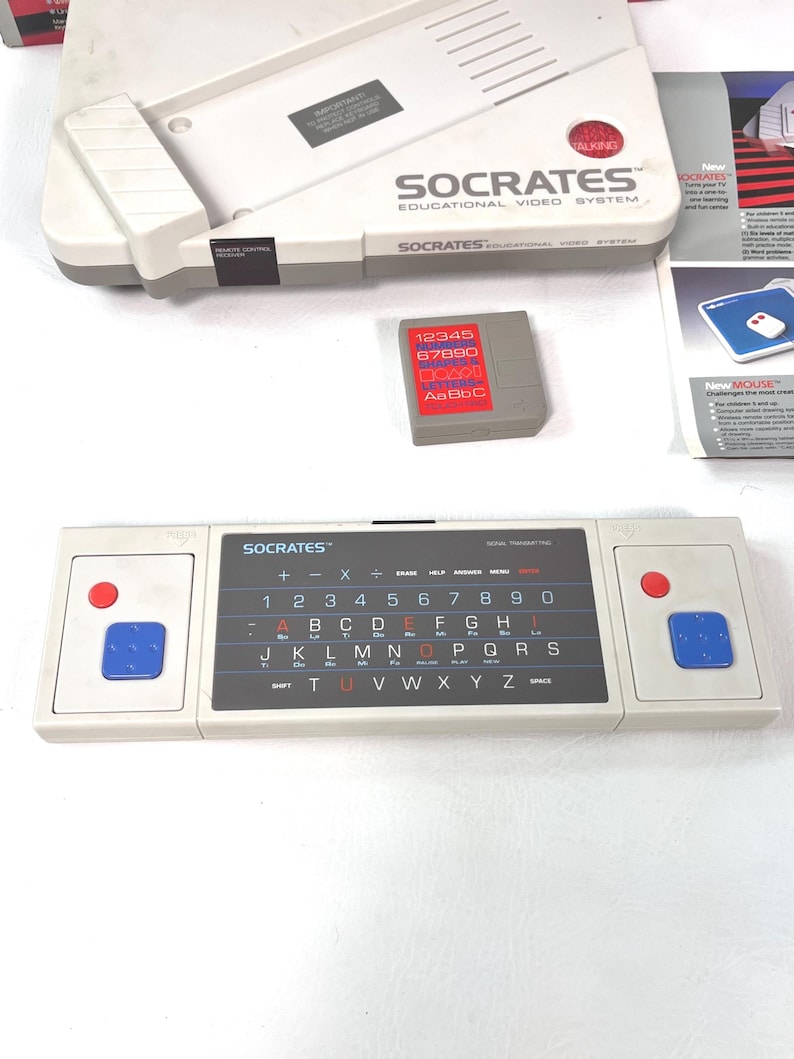 Socrates Computer Vtech Socrates Educational Video System Console Keyboard Touch Tablet ...