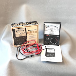 Multímetro Micronta 22-201A vintage, medidor de prueba de electrónica retro (caja, instrucciones)