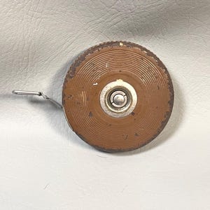 Vintage Lufkin 50 Ft Tape Measure – Leather Case, Industrial Decor Tool