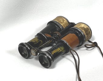 Vintage French Military Field Binoculars with Compass – Gieure Paris Optics