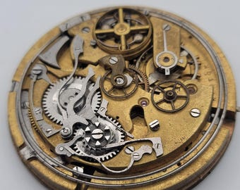 Le Phare Caliber OC, zeldzaam antiek zakhorloge-uurwerk uit de jaren 1890 met kwartierrepetitie, in de huidige staat.