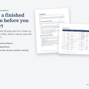 Worked example plan for a fictional three-person tax office