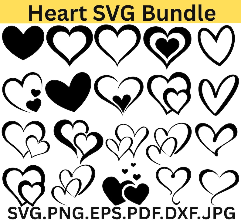 Heart SVG Digital File | Love Heart Cut File for Cricut Silhouette ...