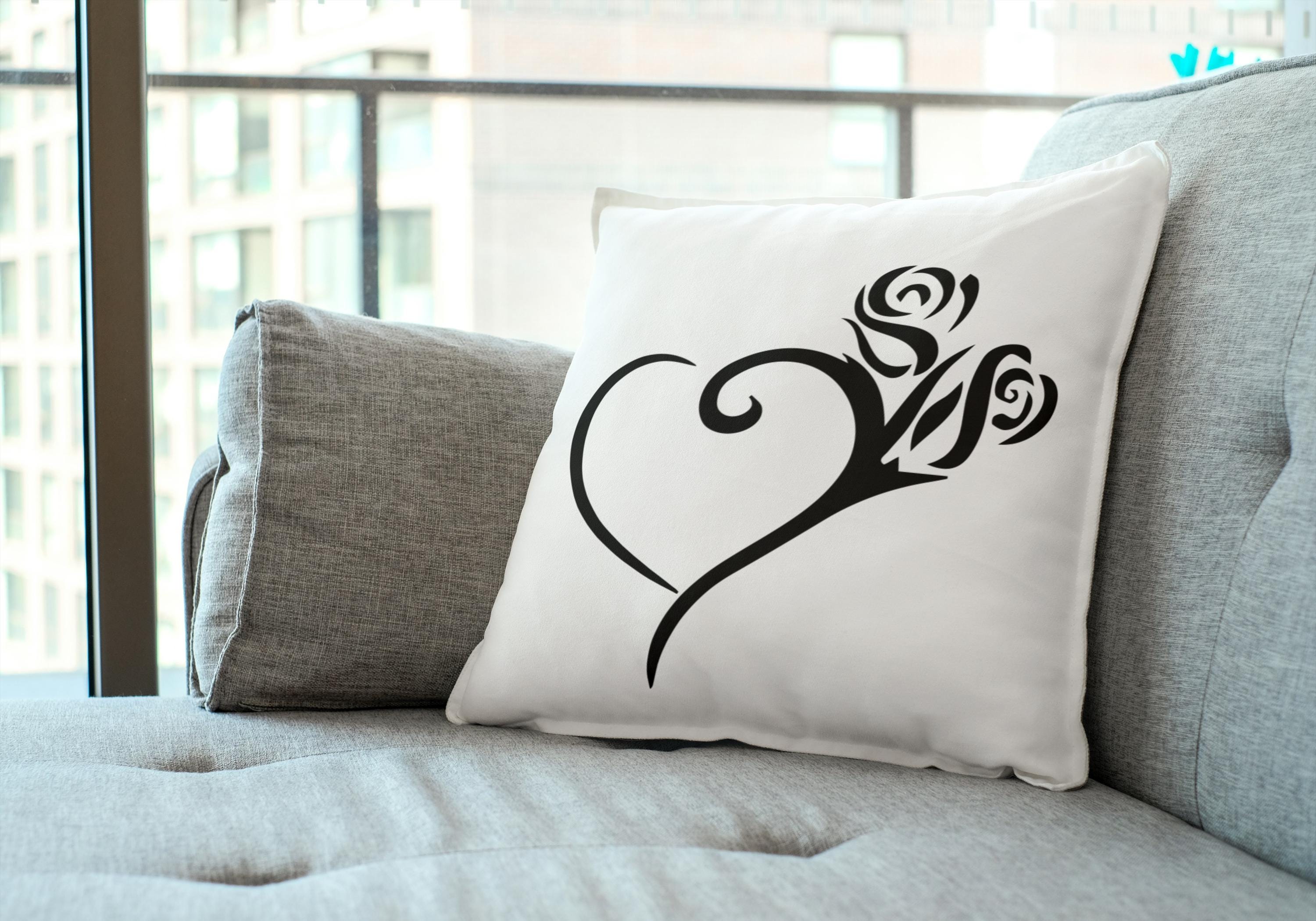 Floral Heart SVG | Romantic Flower Heart Design for Cricut, Silhouette ...