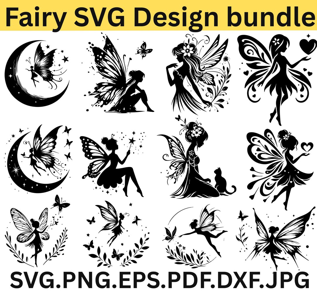 Magical Fairy Silhouette SVG | Fantasy Cut File for Cricut & Silhouette ...