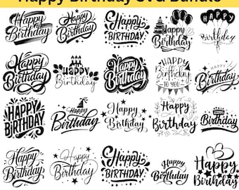 Happy Birthday SVG | Birthday Party Design | Celebration SVG Cut File | Cricut & Silhouette