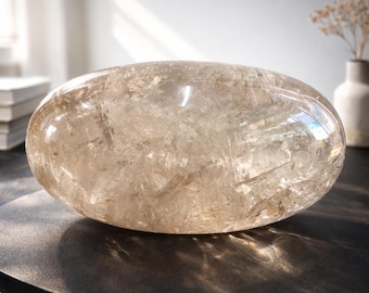 Ogromny tęczowy, dymny kwarc Shiva Lingam | 400 mm naturalny kryształowy element dekoracyjny