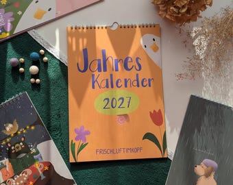 Wandkalender 2027  / Jahreskalender 2027 A4