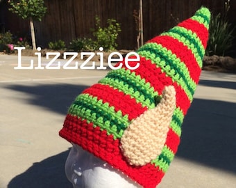 Elf Ears Crochet Hat PATTERN PDF - Christmas - Instructions to make super cute hats, 6 sizes newborn to adult - Instant Digital Download