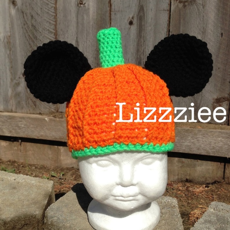 Halloween Mickey Pumpkin Crochet Hat PATTERN PDF Etsy