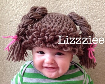Doll Hair Hat Crochet Pattern Cabbage 