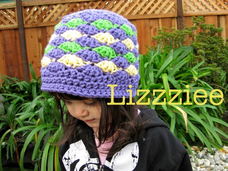 PATTERN Sweet Shells Crochet Hat Instructions to make super cute easy girls hats baby toddler child teen Instant digital download image 4