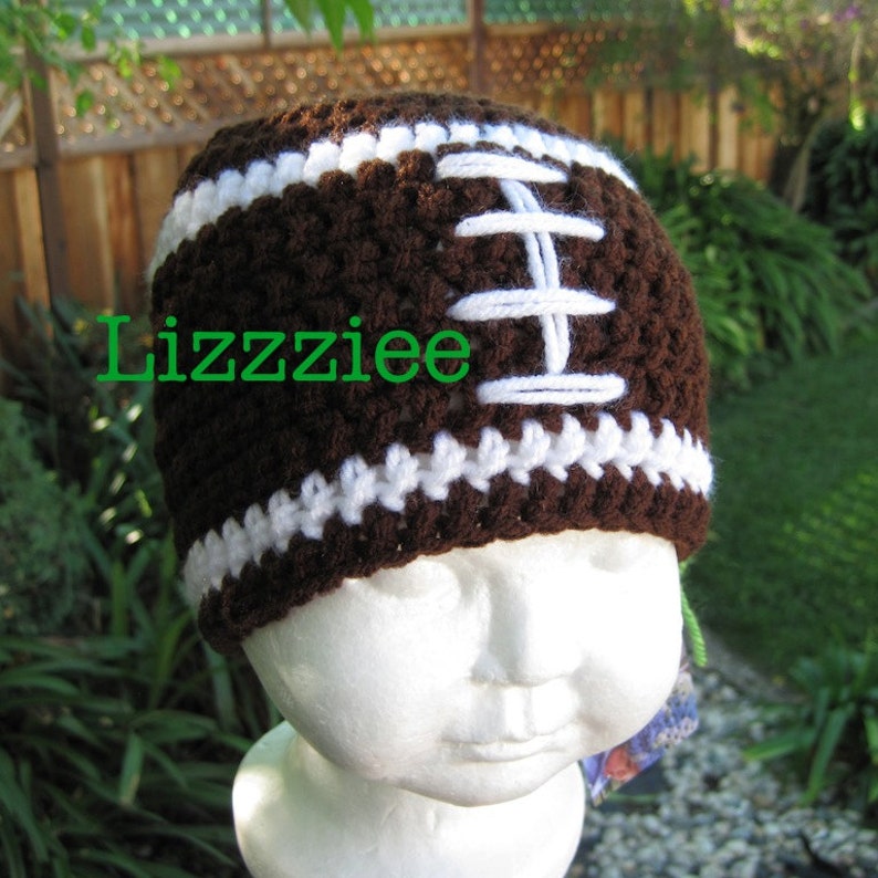 Daddy's Little Football Fan Crochet Hat Pattern PDF Quick & Easy, instructions for beanie, earflap, braids Instant Digital Download image 4