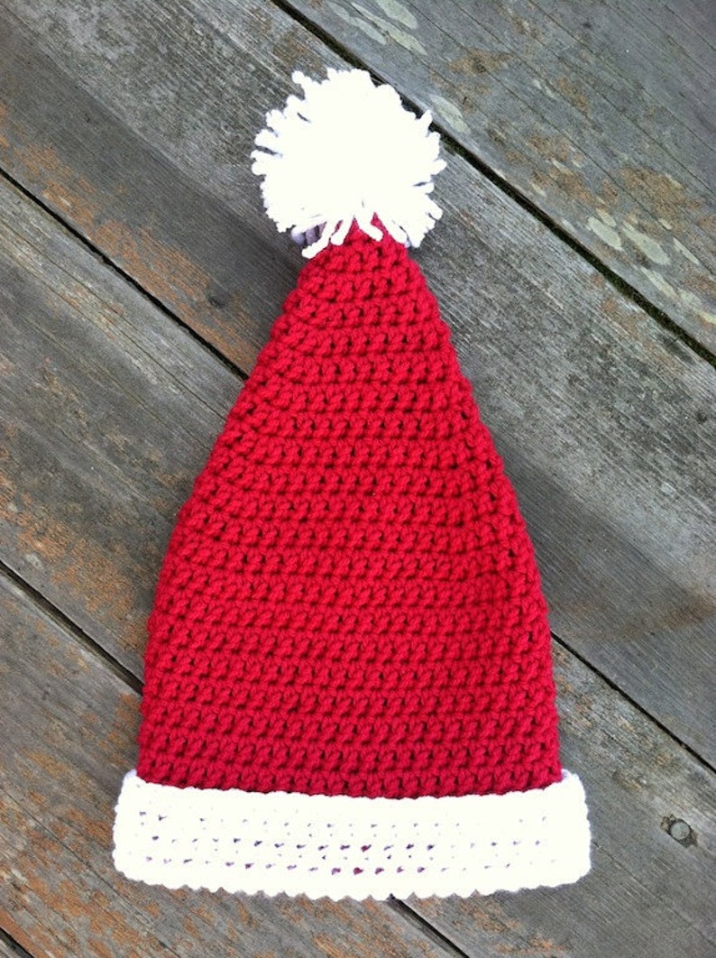 Santa Claus Crochet Hat PATTERN Christmas make super cute | Etsy