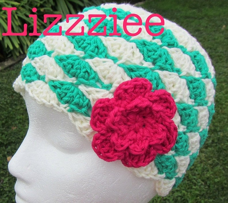 PATTERN Sweet Shells Crochet Hat Instructions to make super cute easy girls hats baby toddler child teen Instant digital download image 3