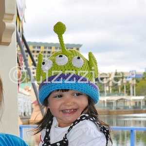 Alien Crochet Hat pattern PDF DIY newborn to adult sizes included in the pattern Instant Digital Download image 5