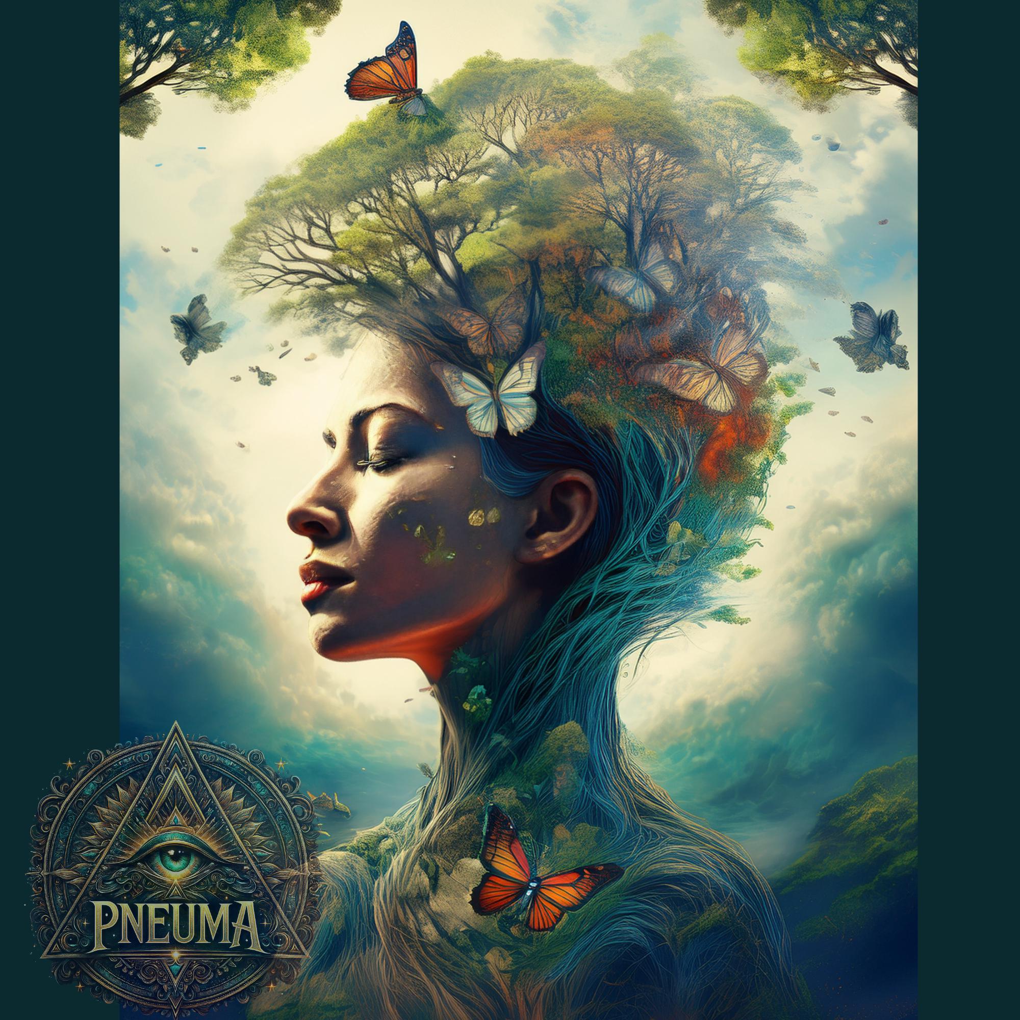 Mother Earth Goddess Digital Download, Surreal Nature Woman Tree of ...