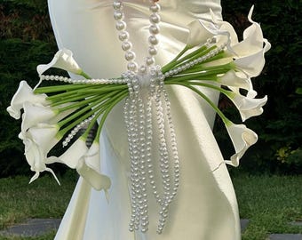 Bukiet ślubny z lilii kalia w kolorze kości słoniowej – ponadczasowa pamiątka | Kalibridal Signature Design